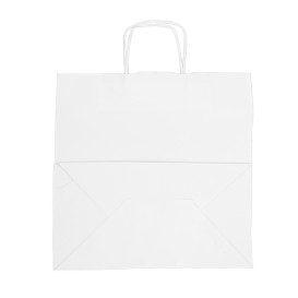 Paper Bag with Handle White 35+15x30cm (25 Units)