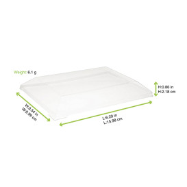 Plastic Lid PET Clear 15,5x8,5cm (25 Units) 