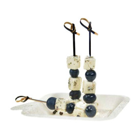 Bamboo Bow Skewer Black 10cm in box (250 Units)  