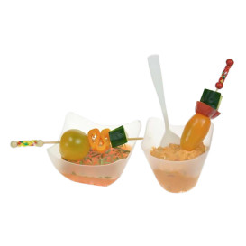 Bamboo Food Pick Yellow and Red Design 12cm (100 Units)