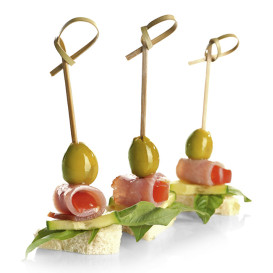 Natural Bamboo Bow Skewer 10cm (250 Units)  