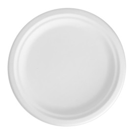 Sugarcane Plate White Ø22cm (25 Units) 