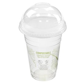 Compostable PLA Dome Lid no Hole Ø10,2cm (100 Units)