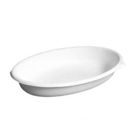 Sugarcane Tray Ecologic Oval White 940ml (300 Units)