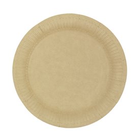 Round Paper Plate “Radial” Kraft Ø18cm 200gr/m² (650 Units)