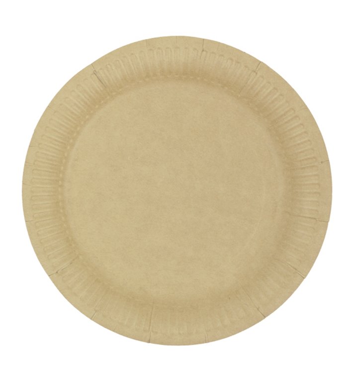 Round Paper Plate “Radial” Kraft Ø18cm 200gr/m² (50 Units) Round Paper Plate “Radial” Kraft Ø18cm 200gr/m² (50 Units)