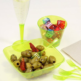Plastic Cup PS Injection Moulding Green 230 ml (10 Units) 