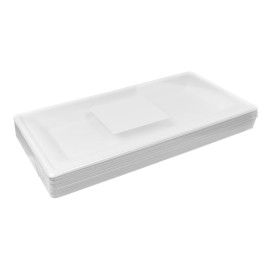 Sugarcane Tray Bagasse White 26x13cm (25 Units) 