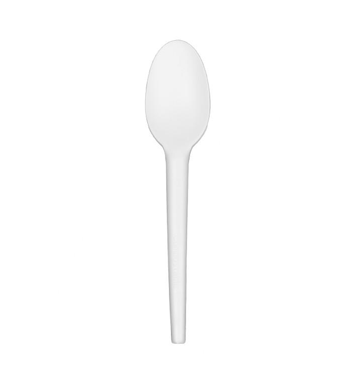 Compostable Reusable Spoon in CPLA White 16,5cm (2.000 Units) Compostable Reusable Spoon in CPLA White 16,5cm (2.000 Units)