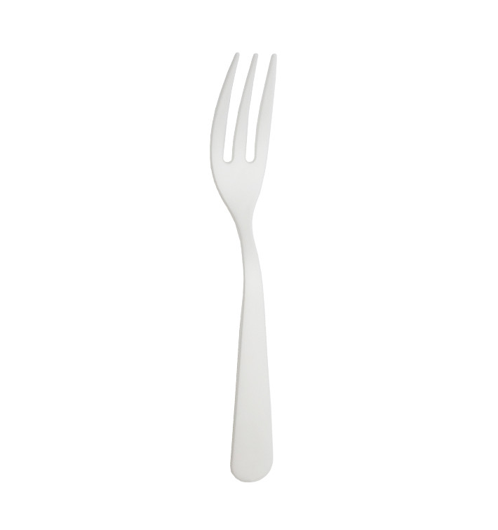 Compostable Reusable Fork in CPLA White 10cm (100 Units) Compostable Reusable Fork in CPLA White 10cm (100 Units)