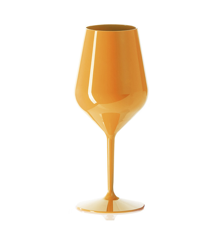 Reusable Durable Glass Wine Tritan Orange 470ml (1 Unit) Reusable Durable Glass Wine Tritan Orange 470ml (1 Unit)