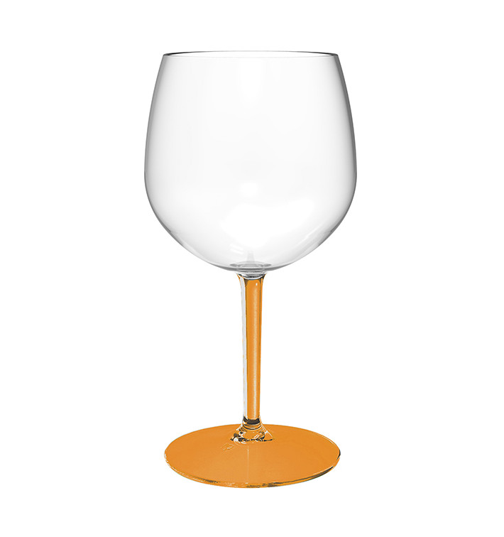 Reusable Durable Balloon Glas in TT Orange Foot 580ml (1 Unit) Reusable Durable Balloon Glas in TT Orange Foot 580ml (1 Unit)