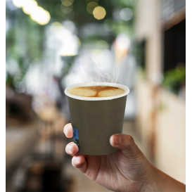 Paper Cup 4Oz/120ml Brown Ø6,2cm (100 Units) 