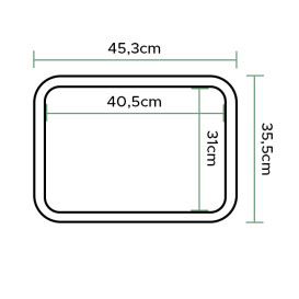 PP Fast Food Tray Chocolate 35,5x45,3cm (1 Unit) 