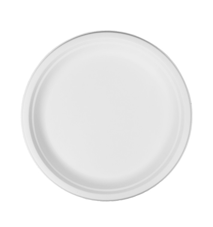 Sugarcane Plate White Ø26cm (50 Units) 