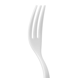 Compostable Reusable Fork in CPLA White 10cm (100 Units)