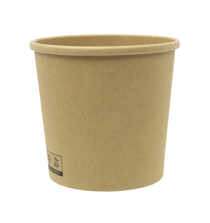 Kraft Carton Pot 750ml Ø11,6cm (25 Units) Kraft Carton Pot 750ml Ø11,6cm (25 Units)