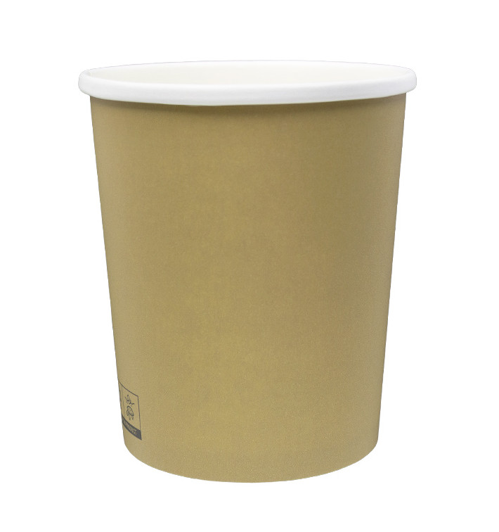 Kraft Carton Pot with White Border 1.000ml Ø11,9cm (25 Units) Kraft Carton Pot with White Border 1.000ml Ø11,9cm (25 Units)