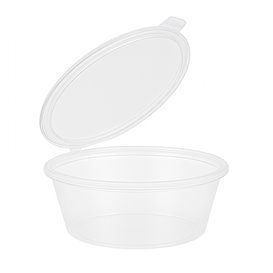 Hinge Sauce Cup in PP with Lid 6Oz/180ml (100 Units)