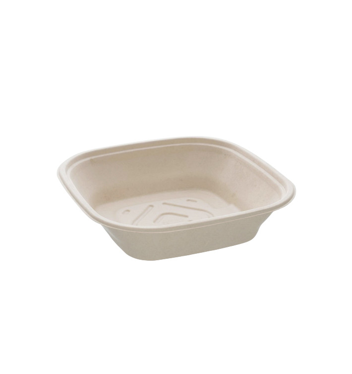 Sugarcane Bowl Natural Square Shape 2250ml 27cm (25 Units) Sugarcane Bowl Natural Square Shape 2250ml 27cm (25 Units)