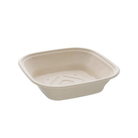 Sugarcane Bowl Natural Square Shape 2250ml 27cm (50 Units)