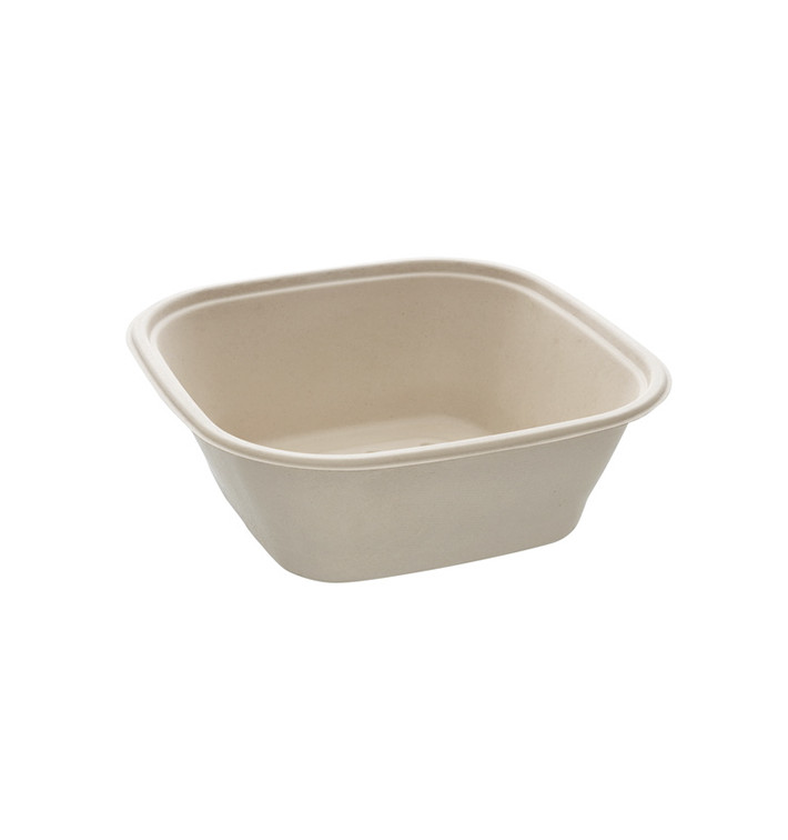 Sugarcane Bowl Natural Square Shape 3500ml 27cm (25 Units) Sugarcane Bowl Natural Square Shape 3500ml 27cm (25 Units)