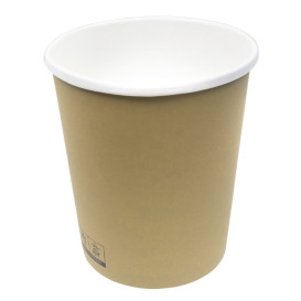 Kraft Carton Pot with White Border 1.000ml Ø11,7cm (25 Units)