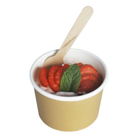 Kraft Carton Pot with White Border 250ml Ø9,0cm (500 Units)