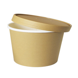 Kraft Carton Lid for Carton Pots of 9,0cm (500 Units)