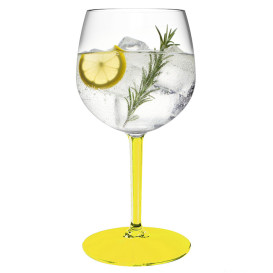 Reusable Durable Balloon Glas in TT Yellow Foot 580ml (1 Unit)