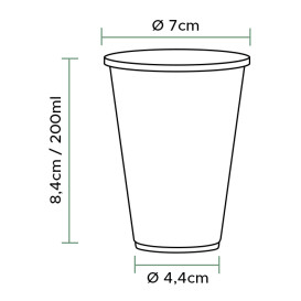 Plastic Cup PP Clear 200ml (100 Units)