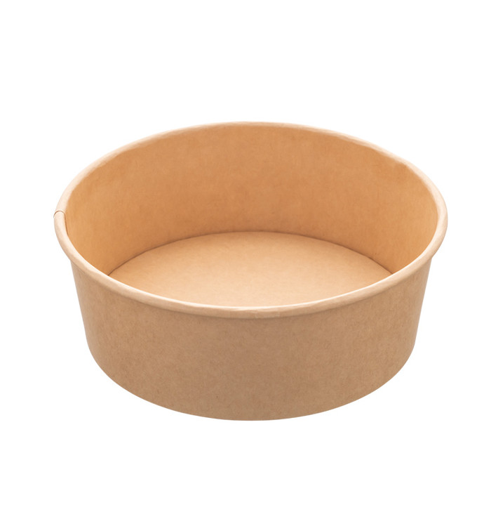 Salad Bowl Kraft Cardboard 1.000ml Ø16,6cm (50 Units) Salad Bowl Kraft Cardboard 1.000ml Ø16,6cm (50 Units)