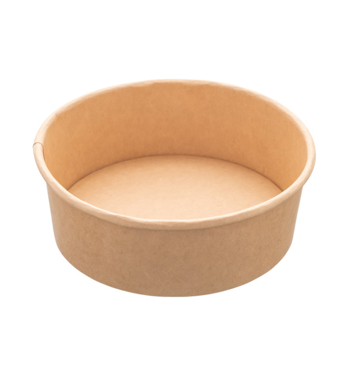 Salad Bowl Kraft Cardboard 1.300ml Ø18,5cm (300 Units) Salad Bowl Kraft Cardboard 1.300ml Ø18,5cm (300 Units)