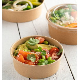 Salad Bowl Kraft Cardboard 600ml Ø15,0cm (300 Units)