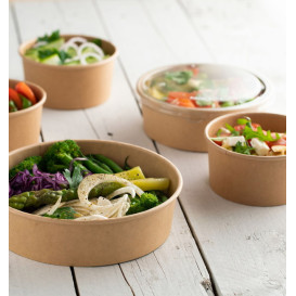 Salad Bowl Kraft Cardboard 750ml Ø15,0cm (300 Units)