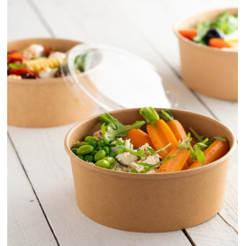Lid in rPET for Soup Bowl 950/1.300ml Ø18,5cm (50 Units)