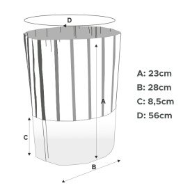 Disposable Chef Hat Pinstripe "TST" White (10 Units)