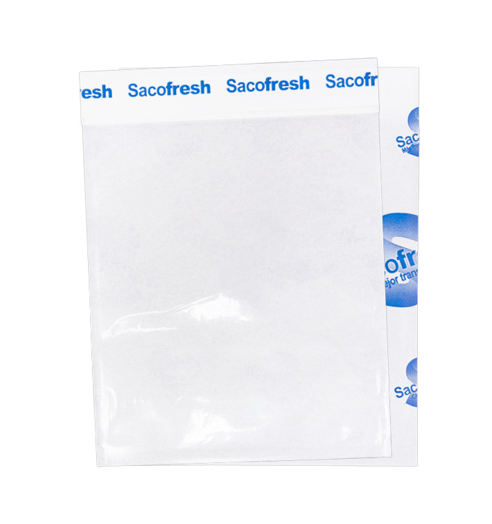 PE-Paper Bags with Adhesive Flap Sacofresh Blue 30x20cm (100 Units) PE-Paper Bags with Adhesive Flap Sacofresh Blue 30x20cm (100 Units)