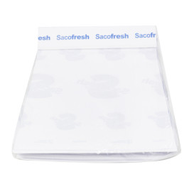 PE-Paper Bags with Adhesive Flap Sacofresh Blue 30x20cm (100 Units)