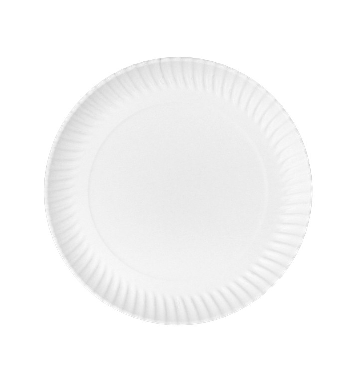 Paper Plate Round Shape White Ø27cm 550g/m² (50 Units) Paper Plate Round Shape White Ø27cm 550g/m² (50 Units)