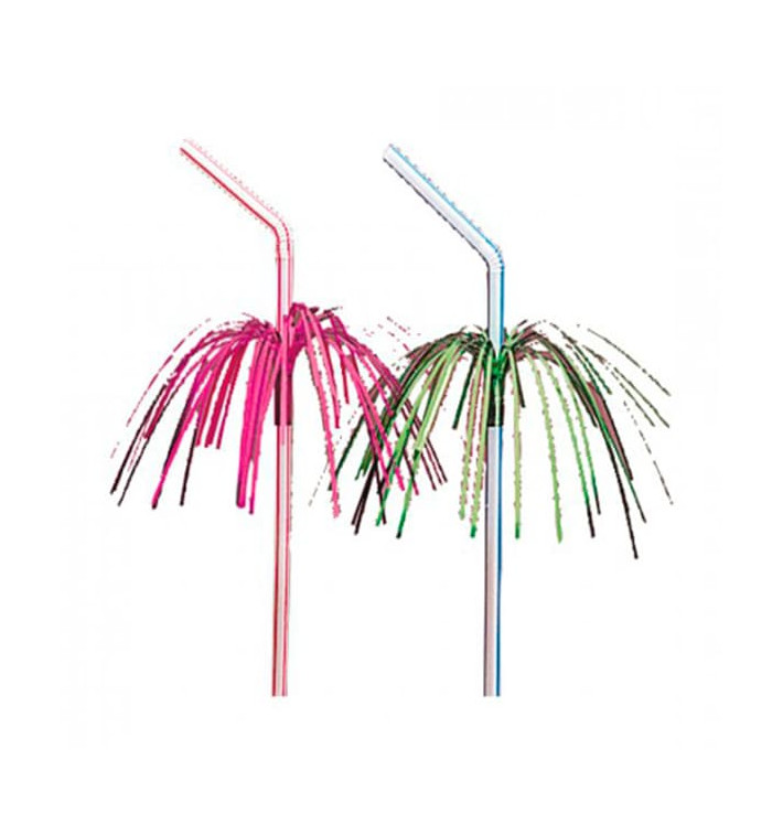 Plastic Straw Flexible PS Palm Tree Design Ø0,5cm 23cm Plastic Straw Flexible PS Palm Tree Design Ø0,5cm 23cm