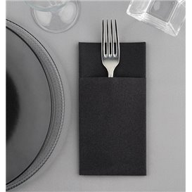 Pocket Fold Paper Airlaid Napkins Kanguro Black 33x40cm (480 units)