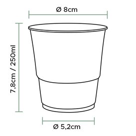 Compostable PLA Cup Clear 250ml (1.250 Units)