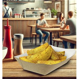 Paper Food Boat Tray Kraft 780ml 15,5x9x5,5cm (25 Units) 