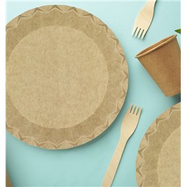 Kraft Paper Plate “Flower” Ø18cm 225g/m² (50 Units) 