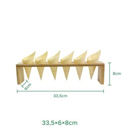 Bamboo Food Cones Holder 33,5x6x8cm (1 Stück)