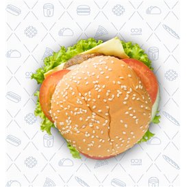 Eco Greaseproof Paper for Wrappling Blue 30x30cm (5.000 Units)