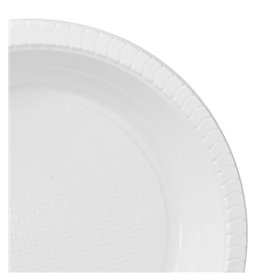 Reusable Plate Deep Economic PS White Ø22cm (50 Units)