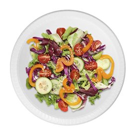 Reusable Plate Deep Economic PS White Ø22cm (50 Units)