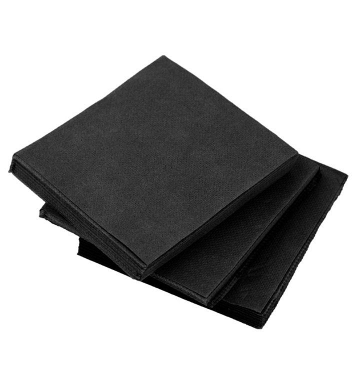 Cocktail Napkin 20x20cm 2-ply Black (100 Units) Cocktail Napkin 20x20cm 2-ply Black (100 Units)